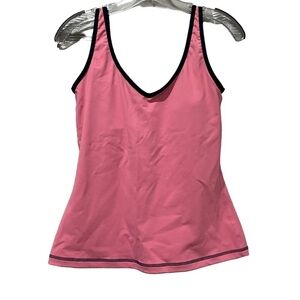 Boden 2 Pink Purple Built in Bra Workout Active Tank Top B